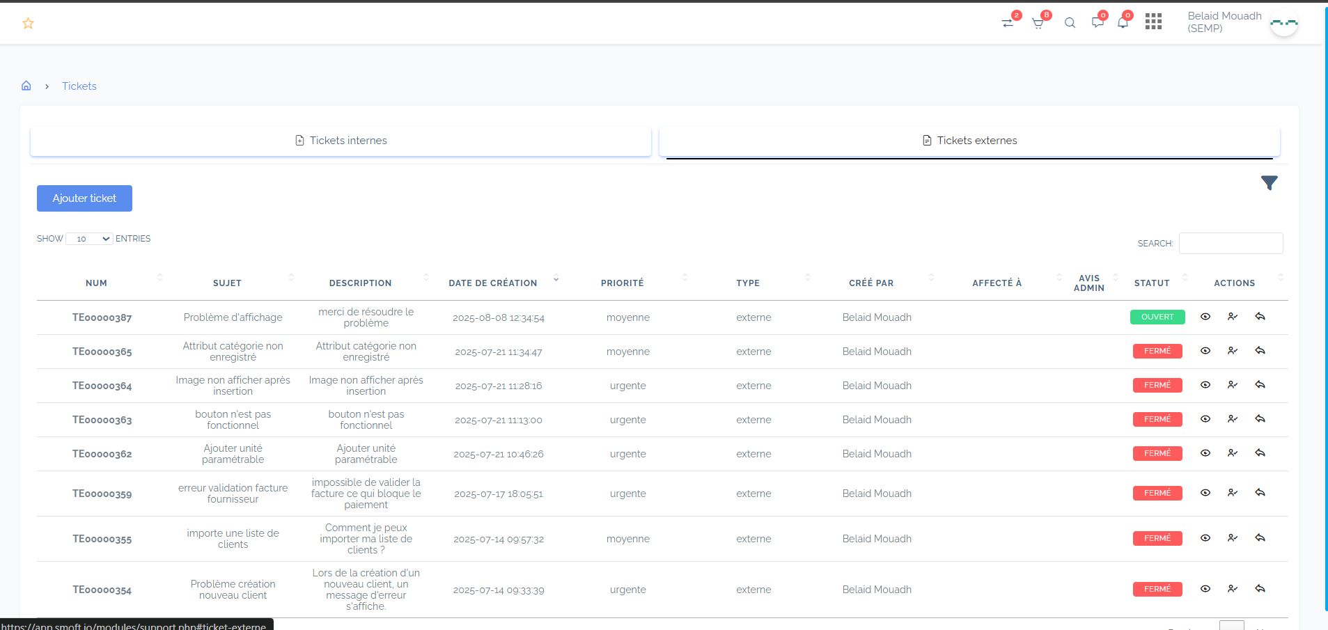 Logiciel de support client centralisé et gestion des tickets | SMOFT ERP


